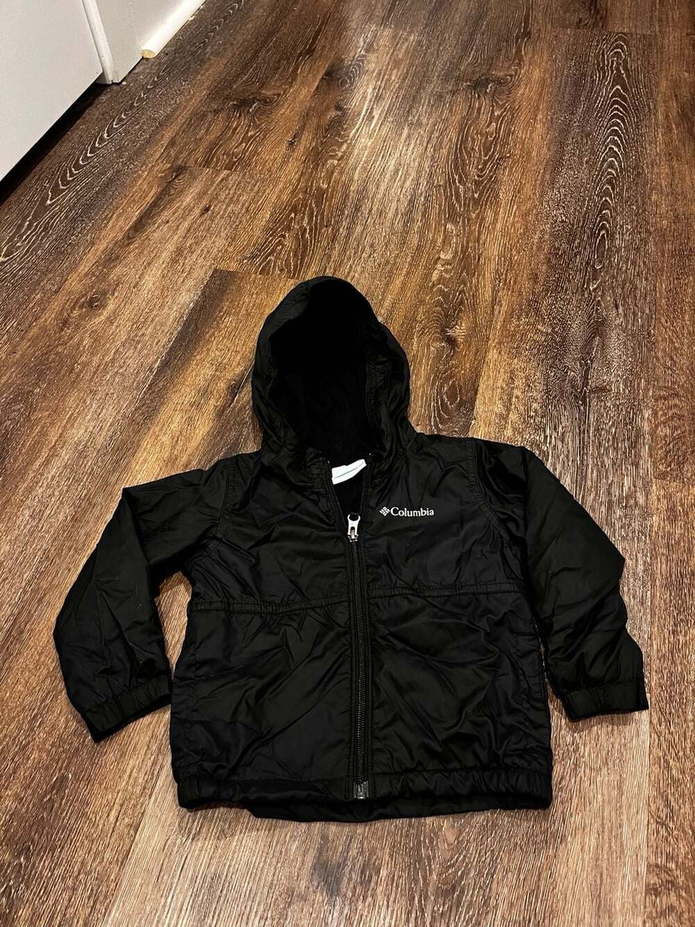 Columbia Toddler Black Fleece Lined Rain Jacket Size 2T